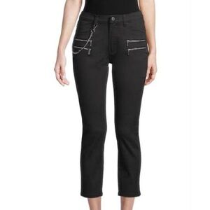 WeWoreWhat Womens Black Rocker Low Rise Jeans Size 24 NWT